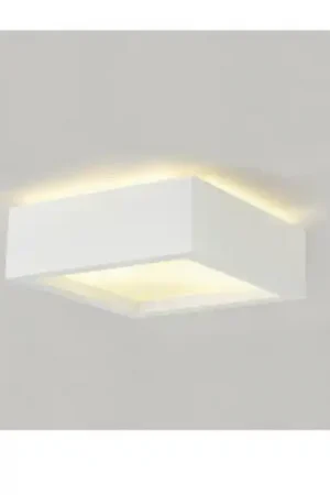 Achetez Aujourd'hui GL 104 E27, PLAFONNIER CARRÉ, BLANC, EN PLÂTRE, MAX. 15W