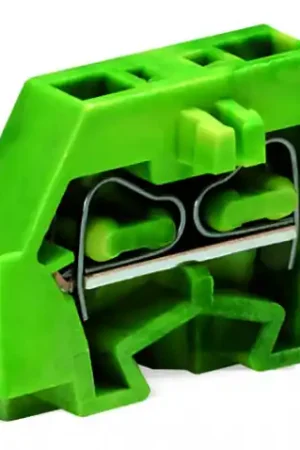 Borne modulaire 2c / 1,5 mm² / vert-jaune / bride de fixation Retour Gratuit