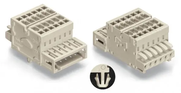 2-conductor combi strip 100% protégé contre l‘inversion, gris clair Seulement Aujourd'hui