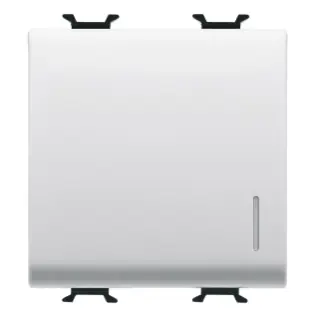 Two-way switch 1p 250v ac - quick wiring terminals - 16ax illuminable - with diffuser - 2 modules - satin white - chorus Paiement Sécurisé